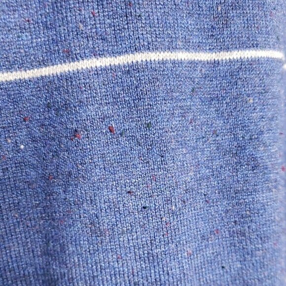St. John's Bay Mens Blue White Stripe Crew Neck Sweater Large - Picture 3 of 5